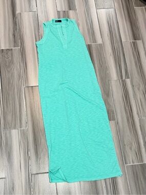 GAP Aqua Sleeveless Knit Maxi Dress